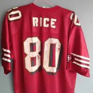 Jerry Rice 80 San‎ Francisco 49ers Red Football Jersey
